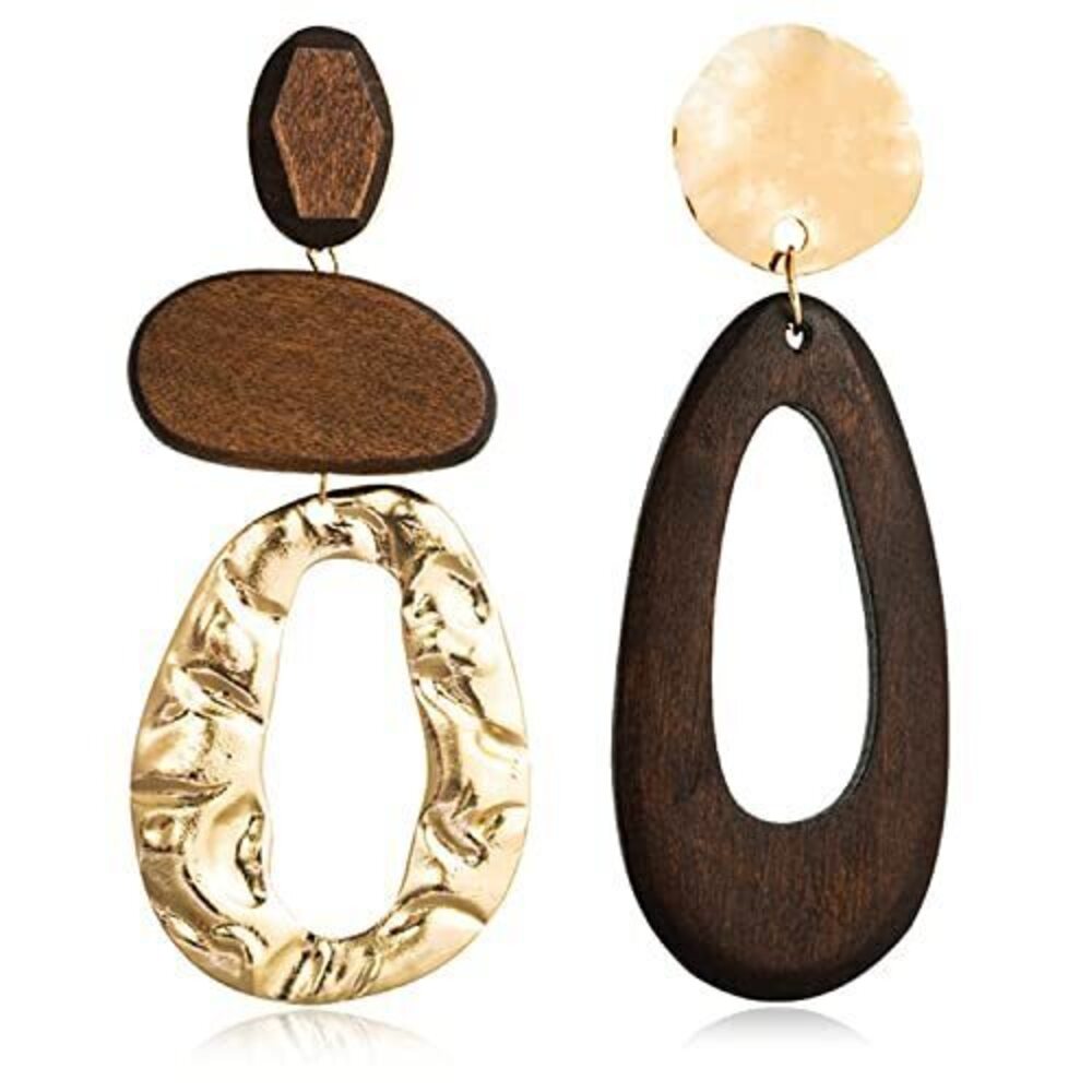3562 Unique Handmade Bohemian Huge Vintage Nature Wooden Dangle Drop